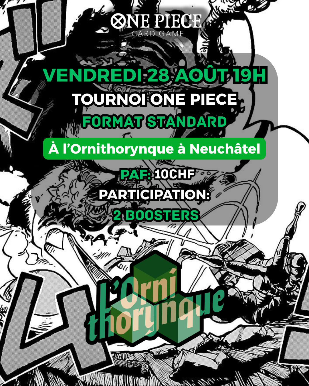 🏴‍☠️⚔️ One Piece Card Game – Format Standard | Vendredi 28 août à 19h