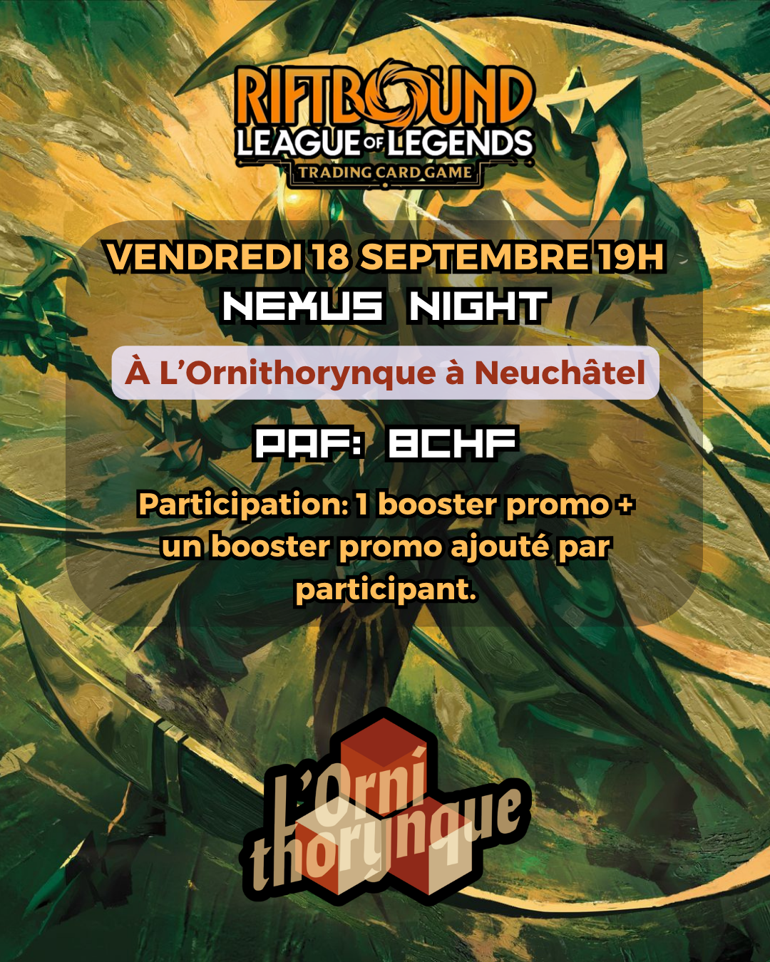 Riftbound — Nexus Night du 18 septembre⚔️⚔️