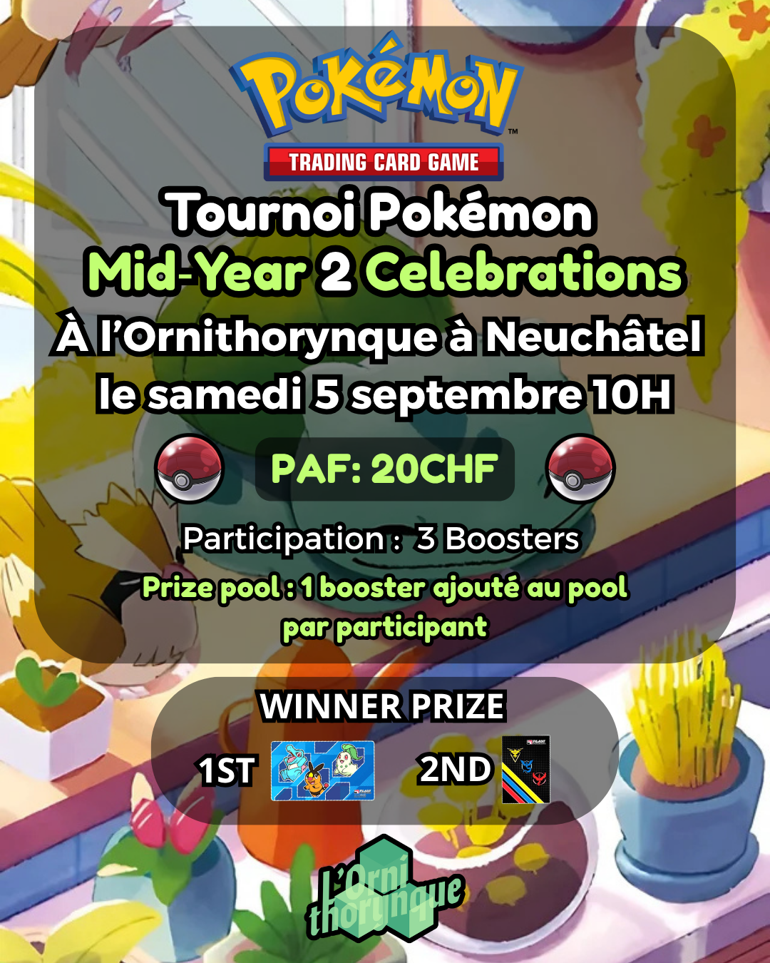 Tournoi Pokémon – Mid-Year 2 Celebrations 5 Septembre 🎋🎋