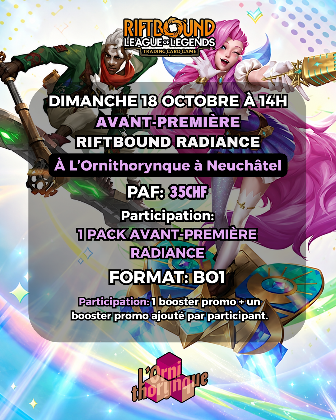 ✨🎴 Avant-première Riftbound Radiance – Dimanche 18 octobre à 14h